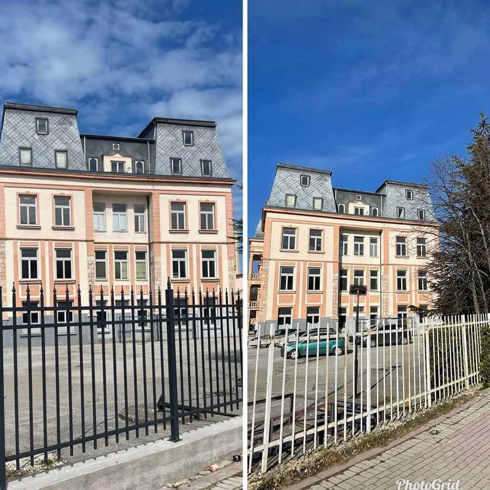 Се уредува дворот на охридската гимназија