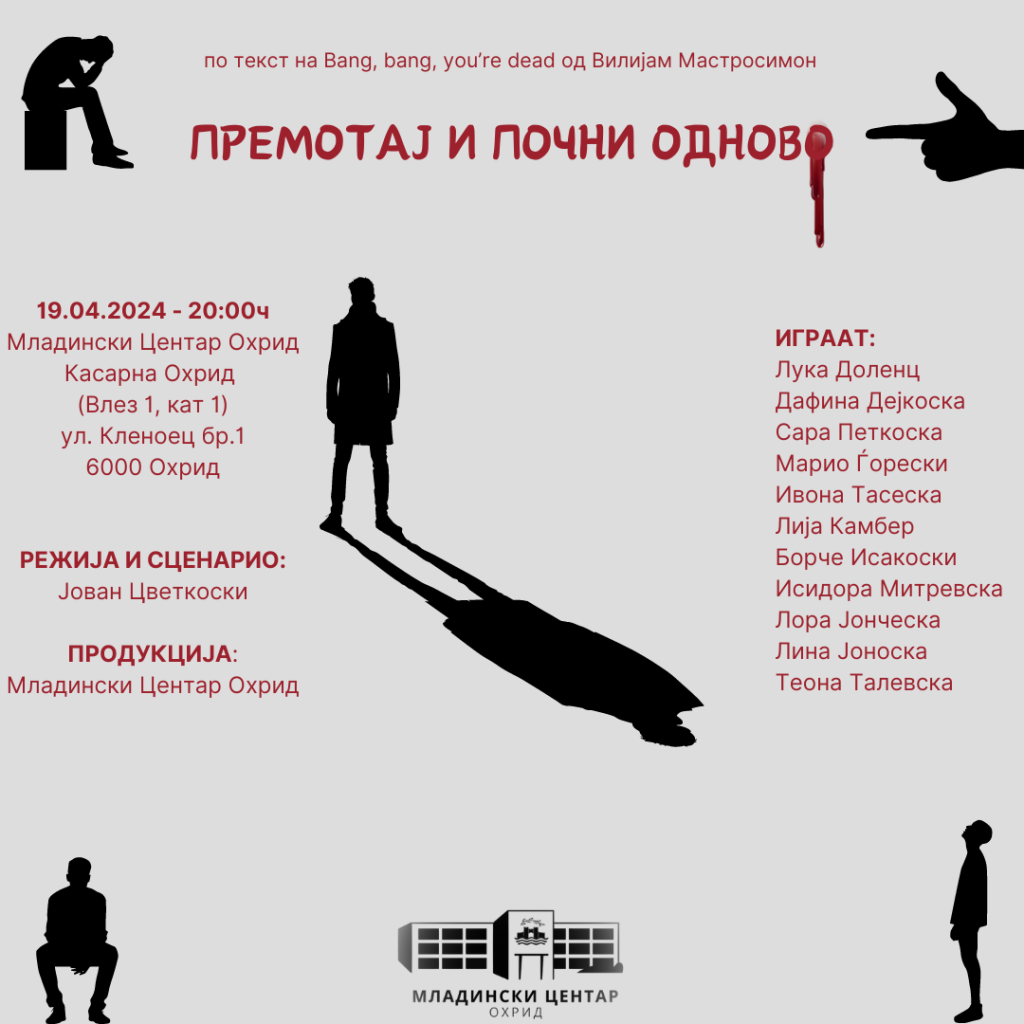„Премотај и почни одново“ претстава во продукција на Младински центар Охрид