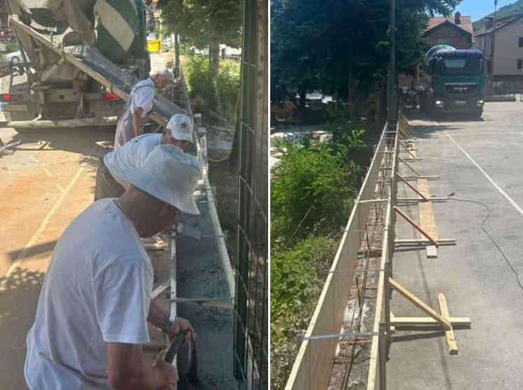 Се поставува нова ограда на спортското игралиште во Вевчани