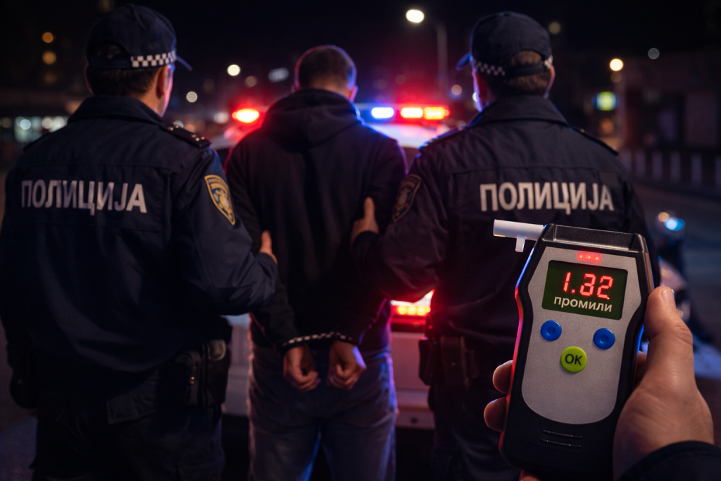 Приведен охриѓанец по агресивно однесување кон полицијата, бил под дејство на алкохол