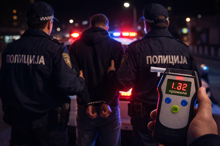 Приведен охриѓанец по агресивно однесување кон полицијата, бил под дејство на алкохол